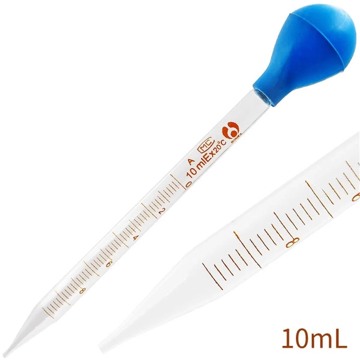 0,5–10 ml Messpipette aus mit Gummiball, Labor-Pasteurpipette mit Kappe, Labor-Messpipette(0.5mL 100 pieces)