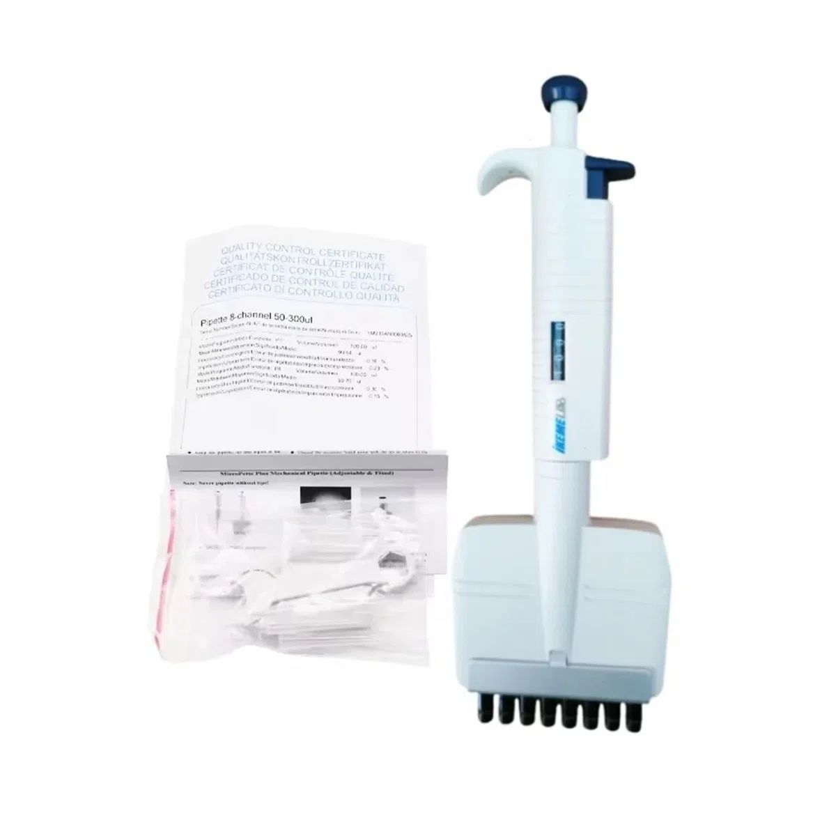 Mikropipette, 12/8-Kanal-verstellbare Pipette, vollständig autoklavierbar, manuelle, Mehrkanalpipette for Schulchemielabore(12 channel 5-50ul)