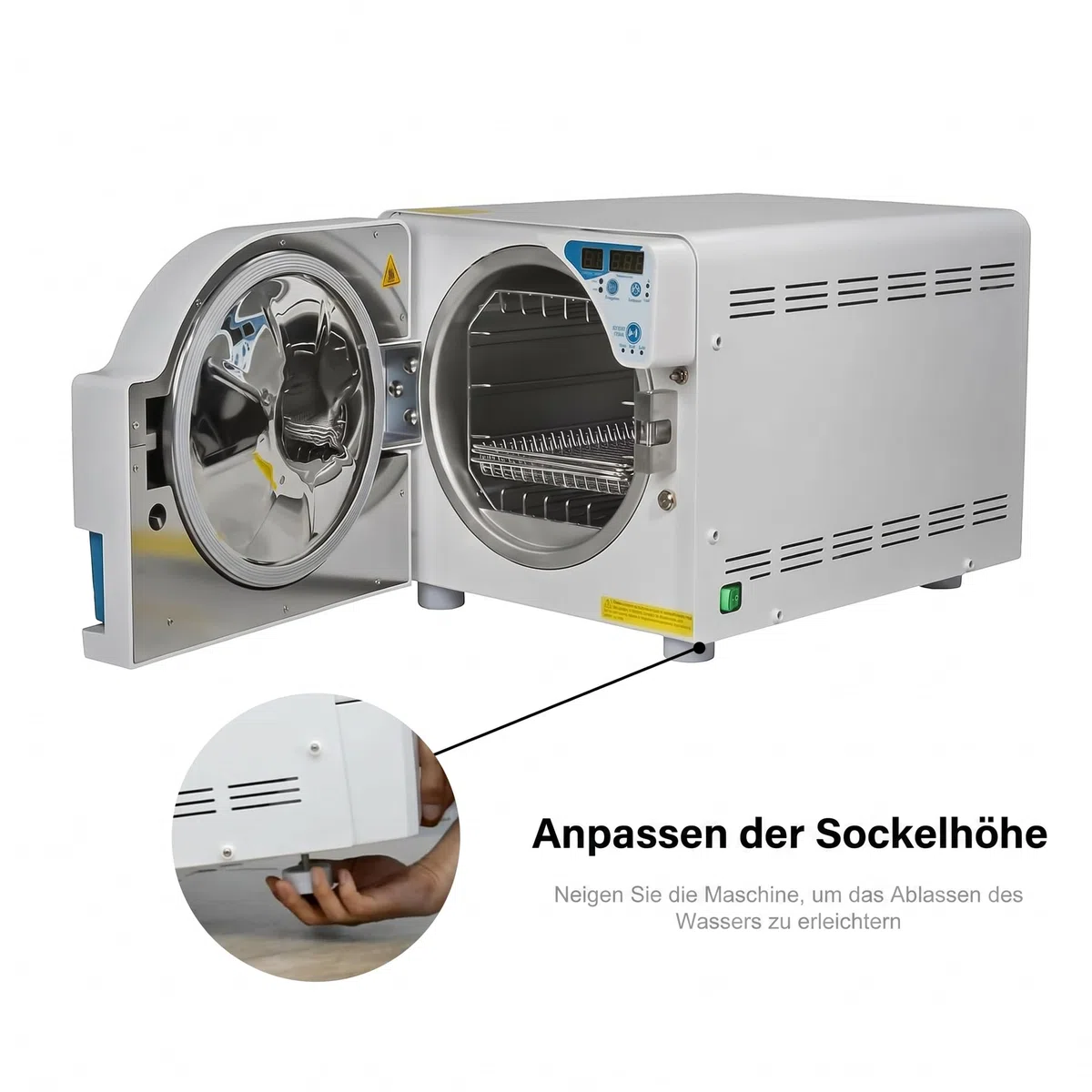 Automatischer Autoklav Dampfsterilisator Hochtemperatur Hochdruck Autoklav Digitale Anzeige Doule Control Lock System Klasse N 18L