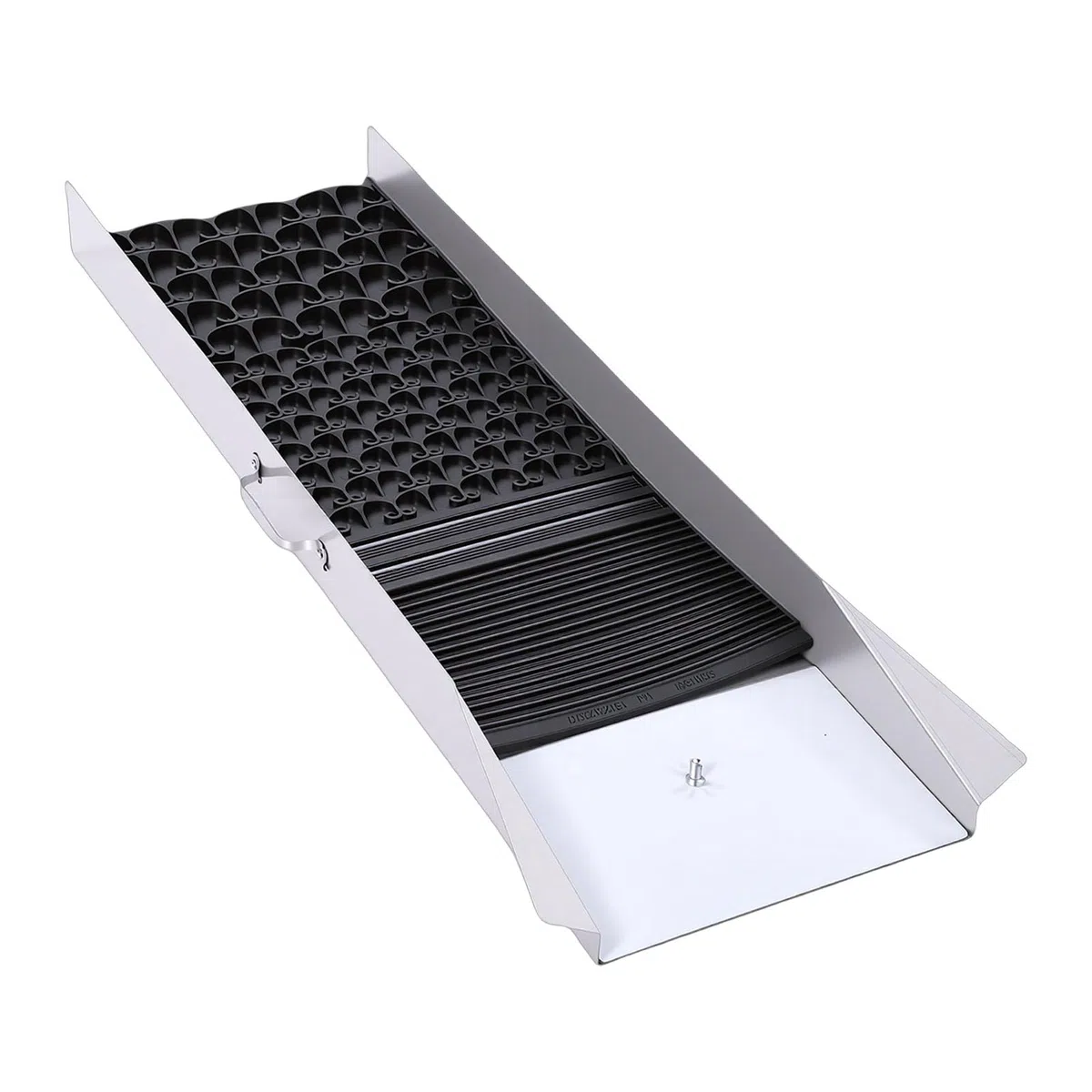 XUMIUZIY Prospektions-Schleusenbox aus Aluminiumlegierung, Tragbare Goldabbau-Schleuse mit Gummimatte für den Außenbereich