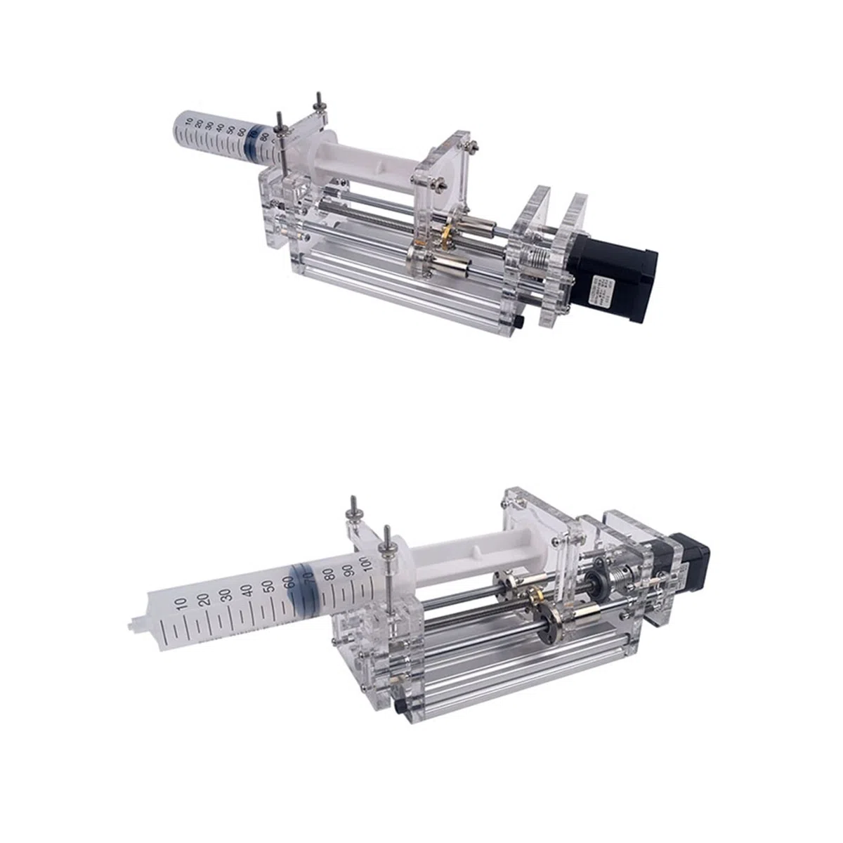 1–150 ml Labor-Kleinspritzenpumpe, Desktop-Präzisions-Elektro-Injektionspumpe, Antriebspumpe, Flüssigkleberspender, DC 12 V Werkzeug DIY(A)