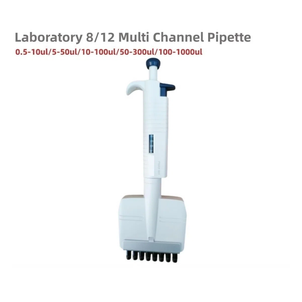 Mikropipette, 12/8-Kanal-verstellbare Pipette, vollständig autoklavierbar, manuelle, Mehrkanalpipette for Schulchemielabore(12 channel 5-50ul)