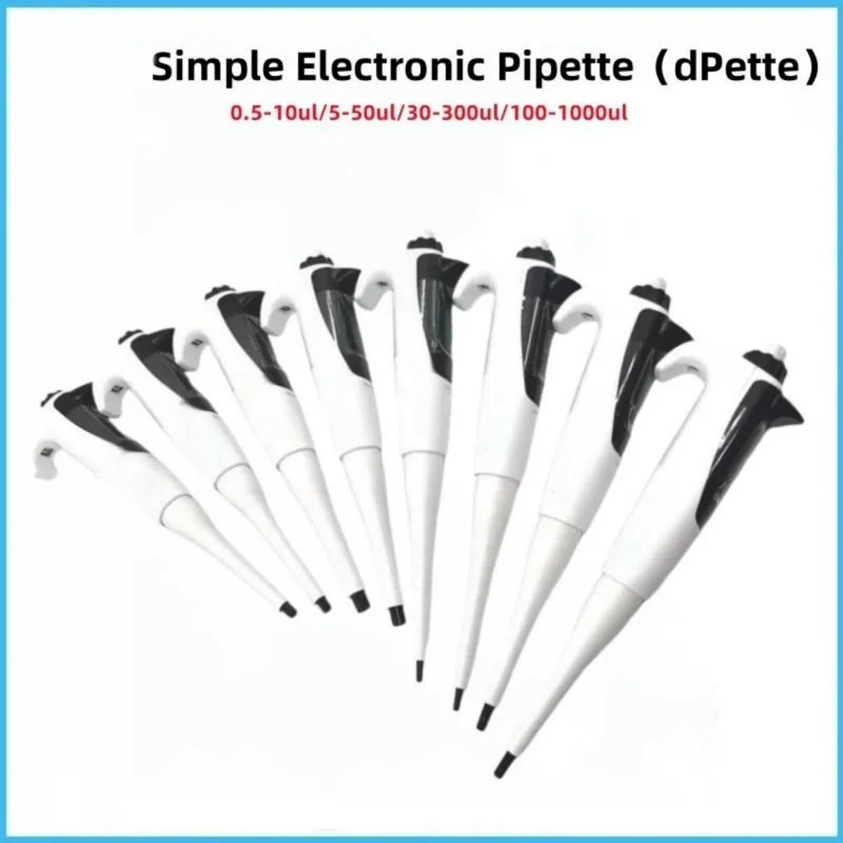 Einfache elektrische Pipette 100-1000ul Hochpräzise Einkanalpipette Laborgeräte Elektronische,Mikropipetten(100-1000ul)