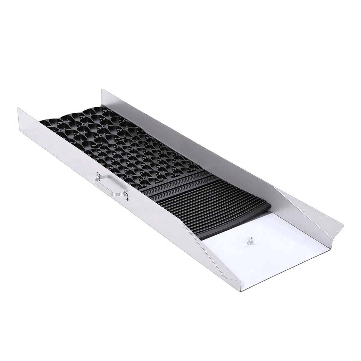 XUMIUZIY Prospektions-Schleusenbox aus Aluminiumlegierung, Tragbare Goldabbau-Schleuse mit Gummimatte für den Außenbereich
