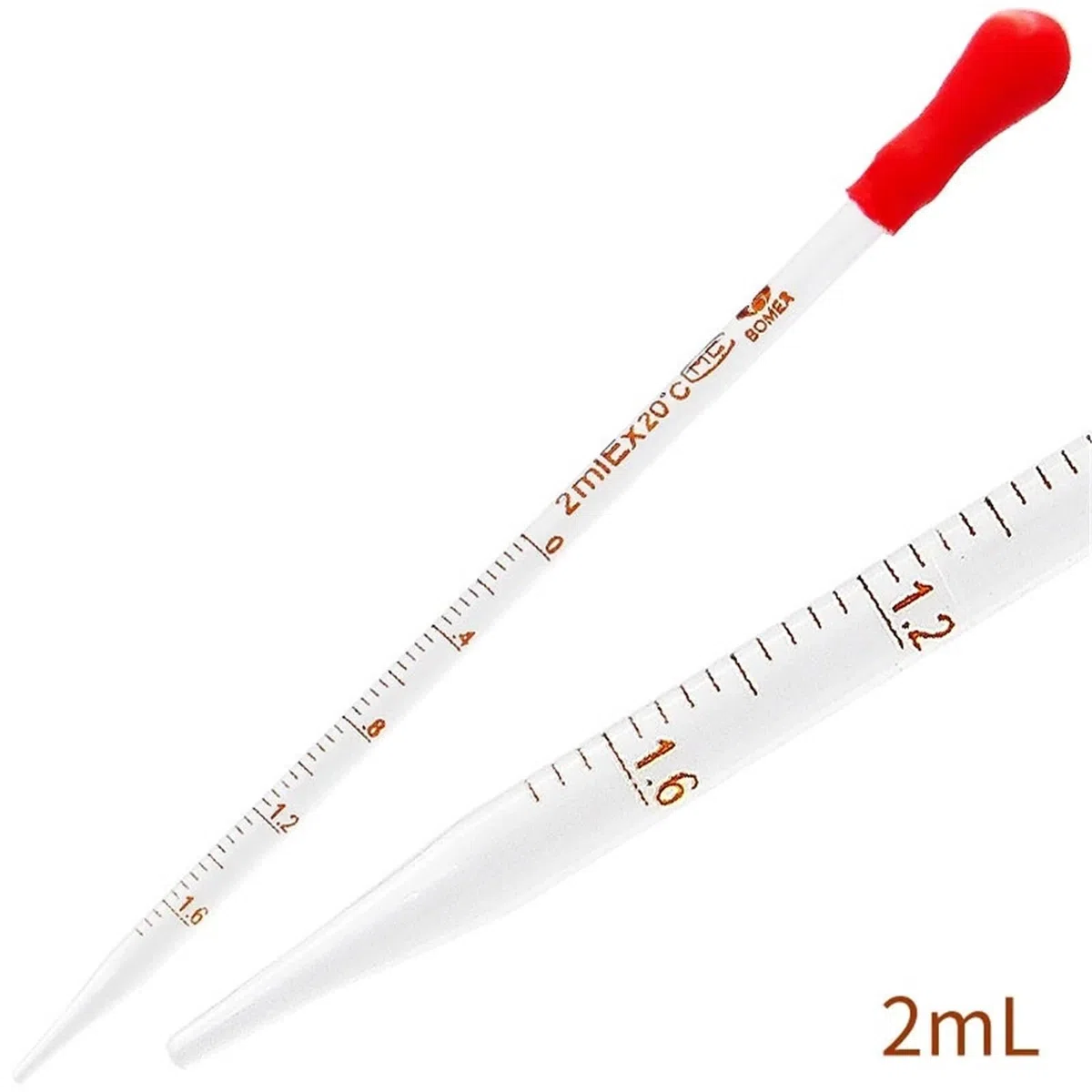 0,5–10 ml Messpipette aus mit Gummiball, Labor-Pasteurpipette mit Kappe, Labor-Messpipette(0.5mL 100 pieces)