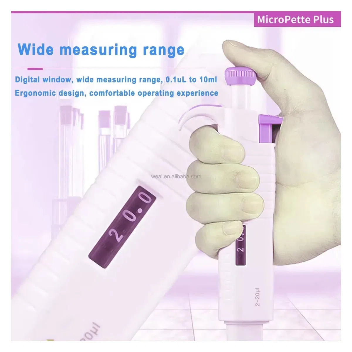 Mikropipette, 12/8-Kanal-verstellbare Pipette, vollständig autoklavierbar, manuelle, Mehrkanalpipette for Schulchemielabore(12 channel 5-50ul)