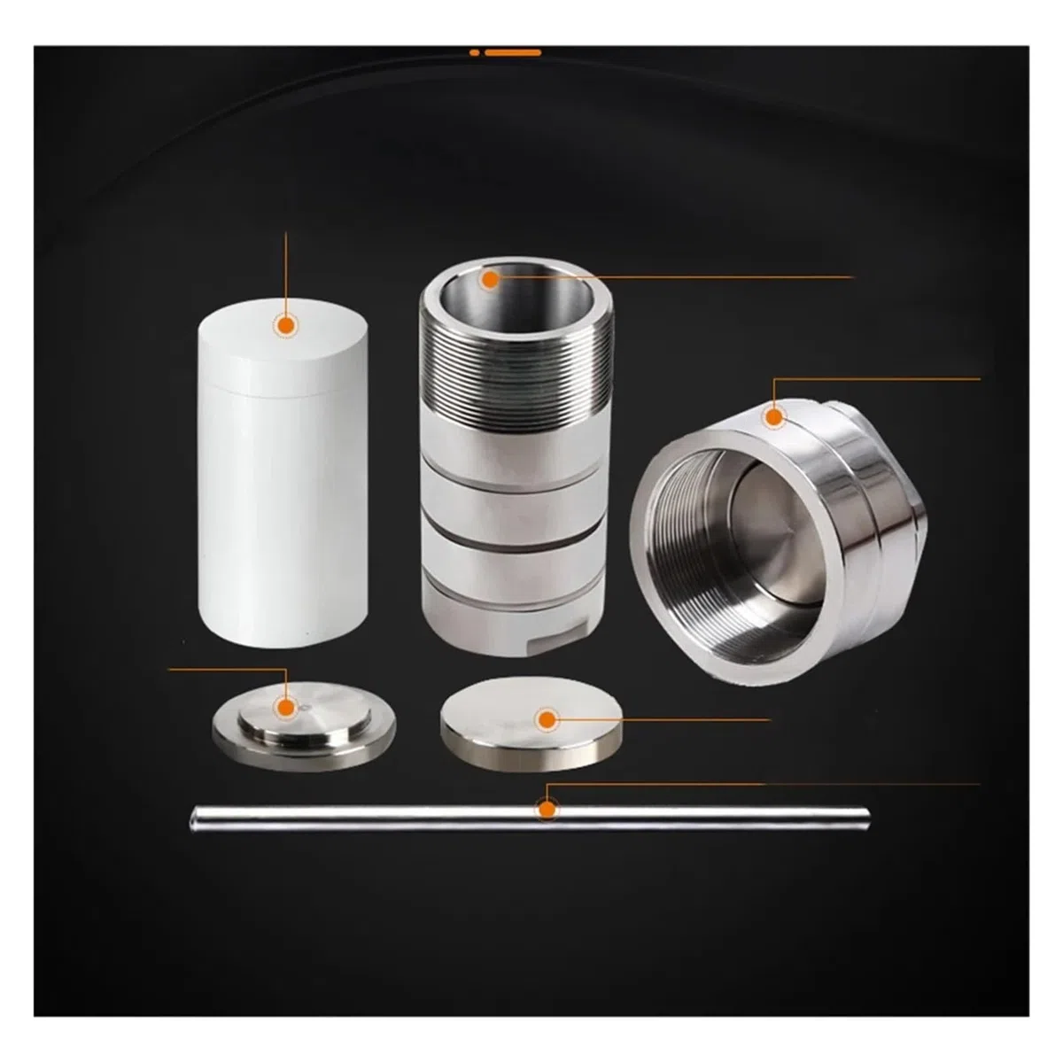 Autoklavenreaktor, Mit PTFE auskleideter hydrothermischer Synthesereaktor, Hochdruckbehälter,Zuverlässige Dichtungsstruktur(20ml)
