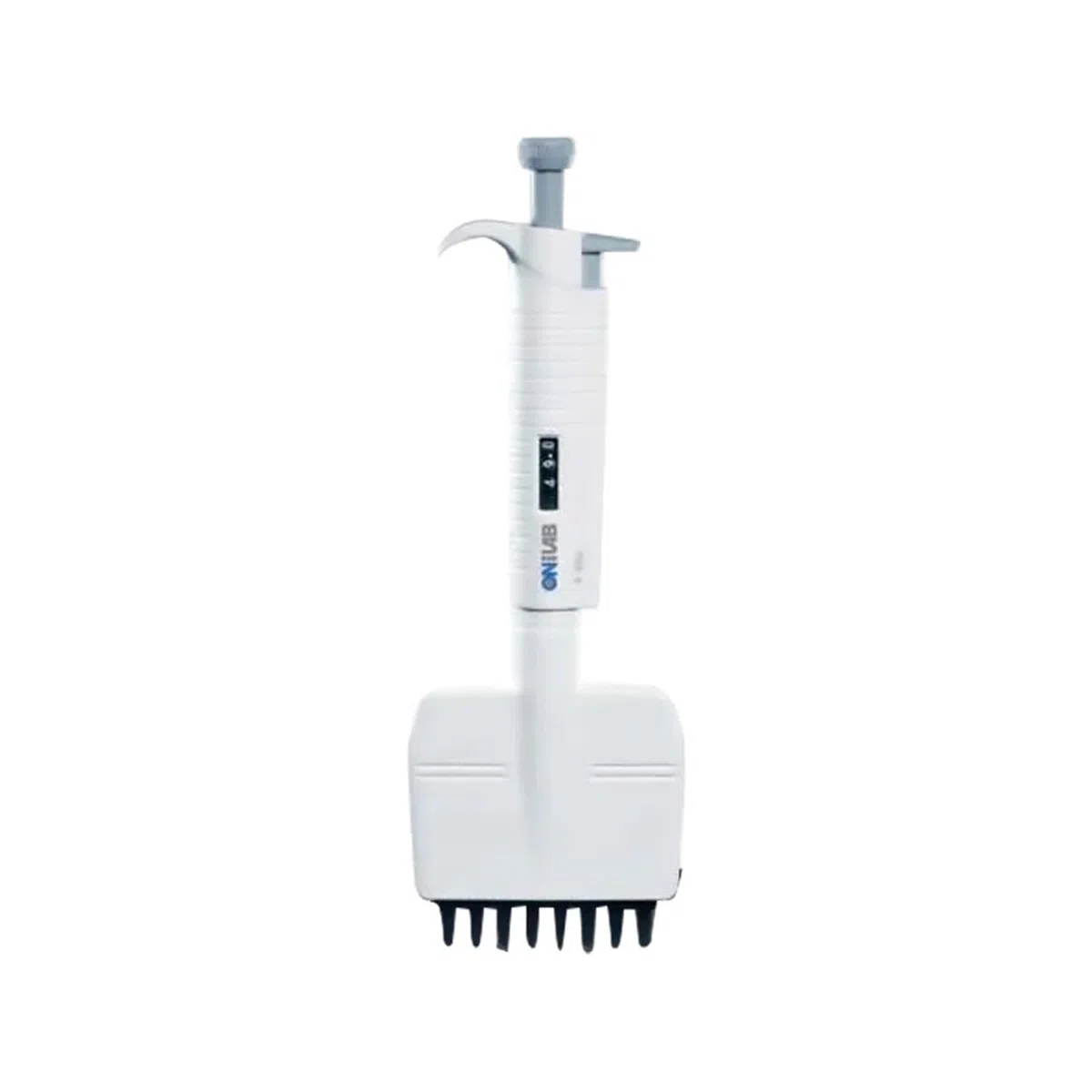 Mikropipette， Mechanische Achtkanal-Mikropipette Manuelle Mehrkanal-Pipette mit einstellbarem Volumen für Laborzwecke(5-50ul)